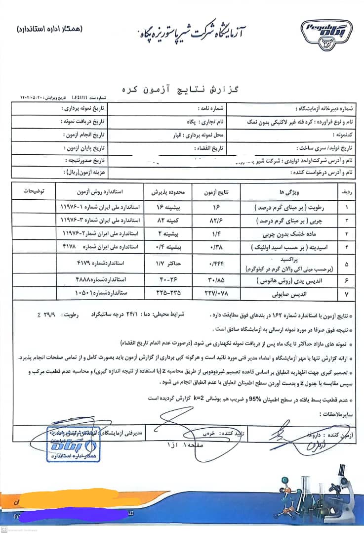 تصویر 1 از کره حیوانی صادراتی